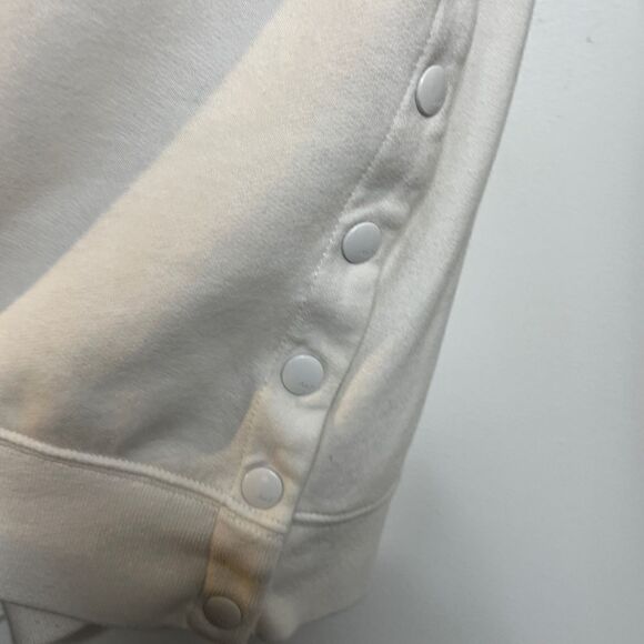 Abercrombie & Fitch Soft Cowl Neck Snap Side Sweater White Size XS - Picture 4 of 6